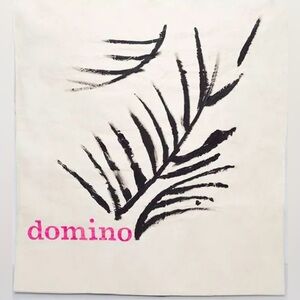 NEW Domino Interior Design Magazine Designer Leaf Print Cotton Canvas Tote Bag